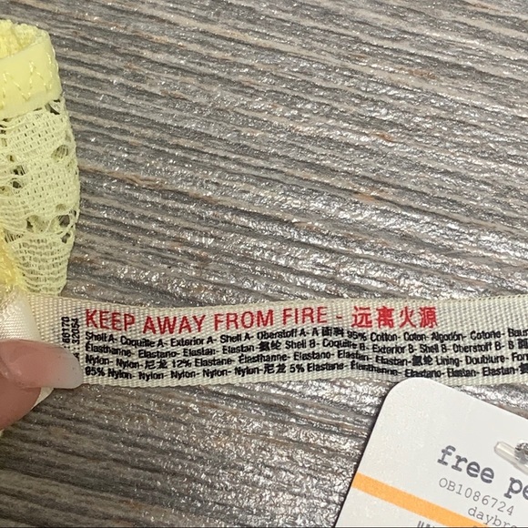 NWT $38 Free People Teegan Bralette Yellow XS S M Longline Soft Bra Daybreak - Picture 8 of 11